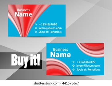 Blue and red banner abstract template for card. Metal Background with waves and reflections. Business background, silver, illustration. Illustration of abstract background with a metallic element