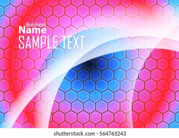 Blue and red banner abstract template for card. Metal Background with waves and reflections. Business background, silver, illustration. Illustration of abstract background with a metallic element