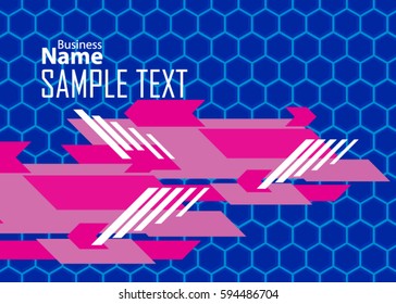 Blue and red banner abstract template for card. Metal Background with waves and reflections. Business background, silver, illustration. Illustration of abstract background with a metallic element
