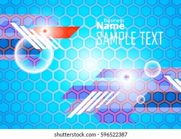 Blue and red banner abstract template for card. Metal Background with waves and reflections. Business background, silver, illustration. Illustration of abstract background with a metallic element