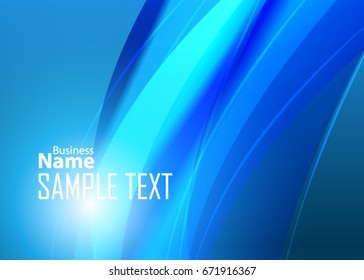 Blue and red banner abstract template for card. Metal Background with waves and reflections. Business background, silver, illustration. Illustration of abstract background with a metallic element