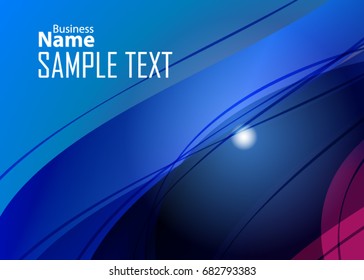Blue and red banner abstract template for card. Metal Background with waves and reflections. Business background, silver, illustration. Illustration of abstract background with a metallic element