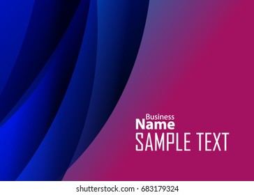 Blue and red banner abstract template for card. Metal Background with waves and reflections. Business background, silver, illustration. Illustration of abstract background with a metallic element