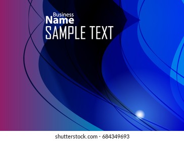 Blue and red banner abstract template for card. Metal Background with waves and reflections. Business background, silver, illustration. Illustration of abstract background with a metallic element