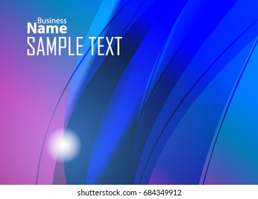 Blue and red banner abstract template for card. Metal Background with waves and reflections. Business background, silver, illustration. Illustration of abstract background with a metallic element