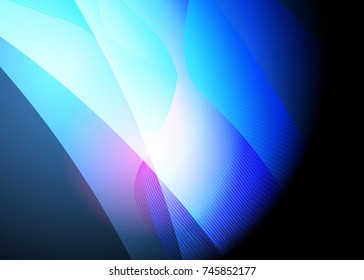 Blue and red banner abstract template for card. Metal Background with waves and reflections. Business background, silver, illustration. Illustration of abstract background with a metallic element