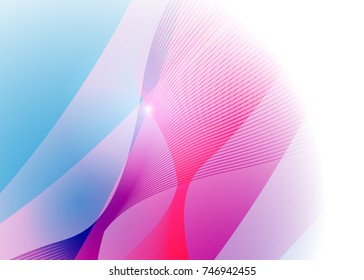 Blue and red banner abstract template for card. Metal Background with waves and reflections. Business background, silver, illustration. Illustration of abstract background with a metallic element
