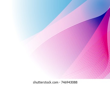 Blue and red banner abstract template for card. Metal Background with waves and reflections. Business background, silver, illustration. Illustration of abstract background with a metallic element