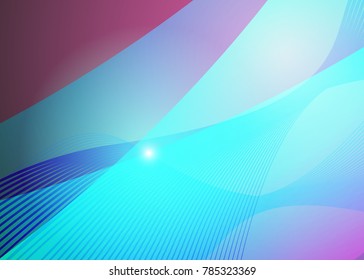 Blue and red banner abstract template for card. Metal Background with waves and reflections. Business background, silver, illustration. Illustration of abstract background with a metallic element