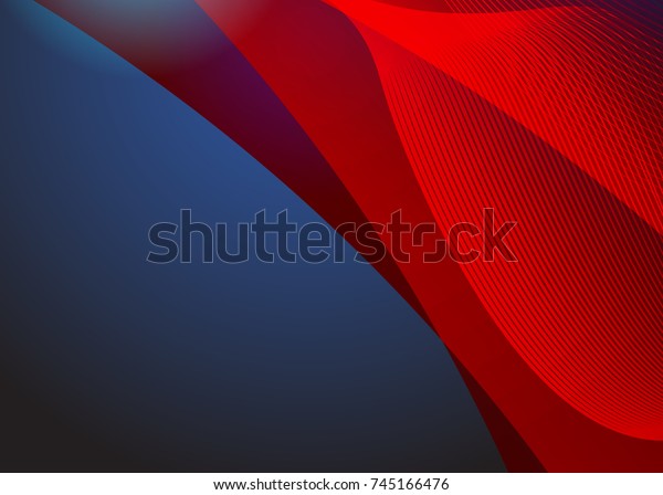 Blue Red Banner Abstract Template Card Stock Vector Royalty Free