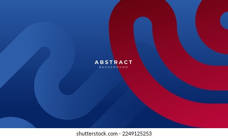 formas geométricas de banner rojo azul abstractas diseño de fondo de tecnología moderna. Plantilla web de fondo de patrón de banner de diseño de presentación gráfica abstracta de vectores.