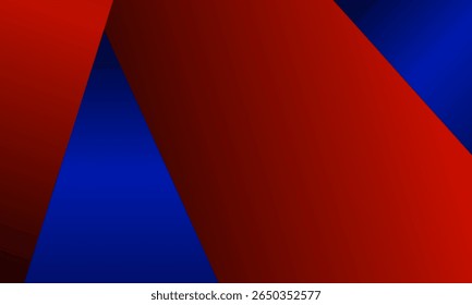 blaue und rote Banner formen Hintergrund. Vektor