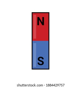 blue and red bar magnet