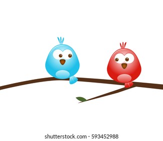 Blue and red bird