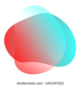 blue red blob shape free from for background, blob flat geometric simple, liquid stain brush flat blob for label ad copy space, fluid spot template for graphic, simple banner colored gradient wave art