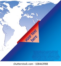Blue and red business background