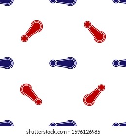 Blue and red Car door handle icon isolated seamless pattern on white background.  Vector Illustration