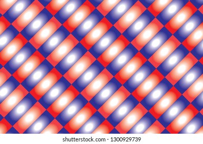 Blue and red checkered tablecloth banner.Texture for : plaid, tablecloths, clothes, shirts, dresses, paper, bedding, blankets, quilts and other textile products. Vector illustration.