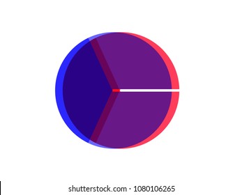 Blue - red Circle shape symbol, logo, vector illustration