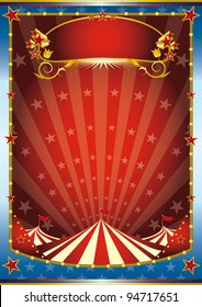 blue and red circus background. a circus background. Read your message. See another illustrations like this on my portfolio.