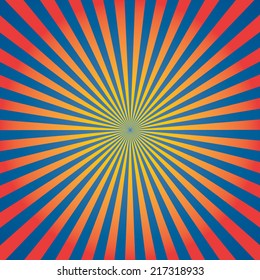 blue and red color burst background. Vector illustration