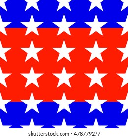 Blue and red colored seamless star pattern / background