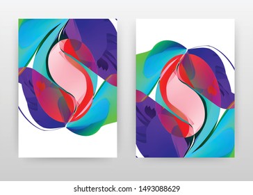 Blue red concept abstract design of annual report, brochure, flyer, poster. Colorful concept on white background vector illustration for flyer, leaflet, poster. Business A4 brochure template.