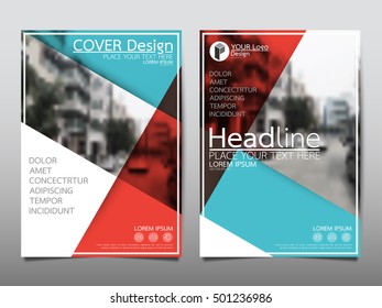 Blue and red cover business brochure vector design, Leaflet advertising abstract background, Modern poster magazine layout template, Annual report for presentation.