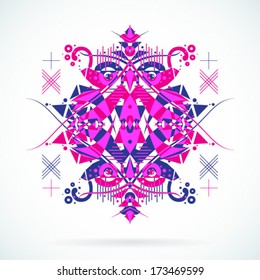 Blue and red design element