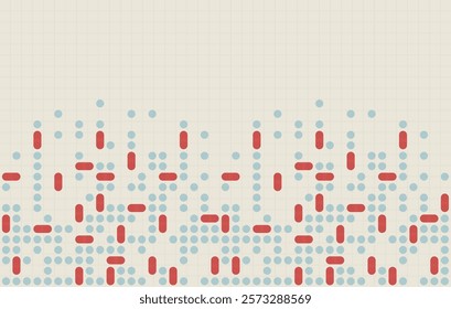 Blue and red dot pixel modern edge background