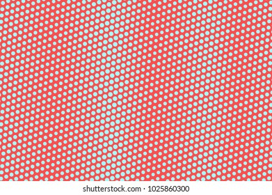 Blue red dotted halftone. Vertical oversized dotted gradient. Half tone vector background. Abstract futuristic texture. Grey ink dot on red backdrop. Modern pop art design template. Halftone texture