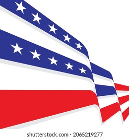 Blue and red flag for your template  background 