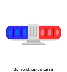 Blue red flasher icon. Flat illustration of blue red flasher vector icon for web design