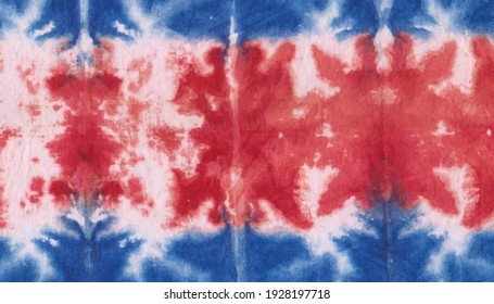 blue red flower print pattern tie dye background design
