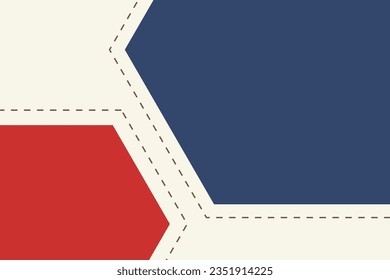 blauer, roter, abstrakter Hintergrund. Vektorgrafik