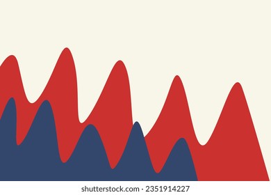 fondo abstracto geométrico rojo azul. ilustración vectorial