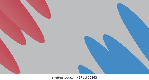 Fondo abstracto geométrico azul y rojo superponiendo capas en espacio brillante con decoración de efecto de línea. Concepto de estilo de círculo elemento de Diseño gráfico moderno para el Anuncio, volante, tarjeta. Vector