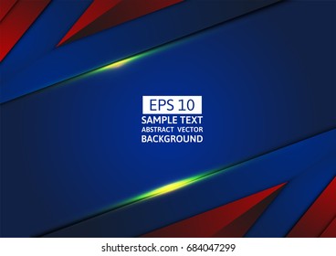 Blue and red geometric abstract vector background