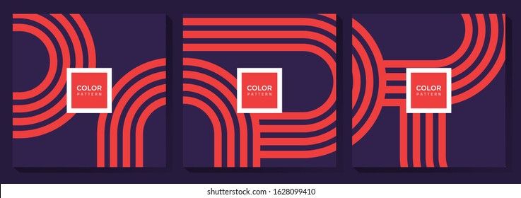 Blue and Red Geometric Pattern