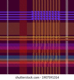 Blue and red gingham fabric. Seamless pattern inspired by vintage design. Template for plaids, shirts, napkins, dresses and others.