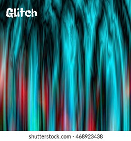 Blue red glass texture vector mesh background in glitch style