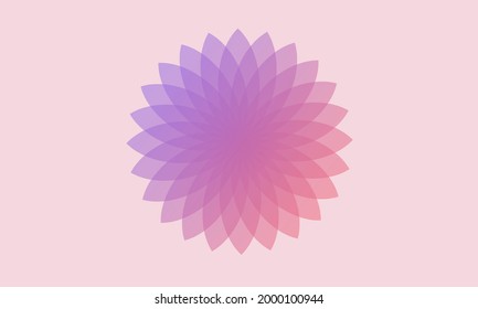 Vector de flores graduadas azul y rojo. Para fondos de escritorio.