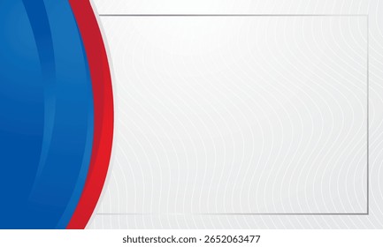 Borde abstracto de la esquina de la curva del gradiente rojo azul para el certificado