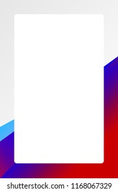 blue red gradient color frame banner web template background square blank and copy space for advertising banner promotion sale discount on media social online marketing products (vector)