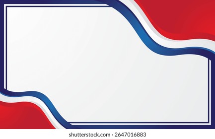 Blue and red gradient color wave background banner design template