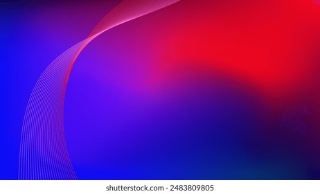 Blue and red gradient mesh abstract background decorated with pink purple blended lines nice for wallpaper or banner