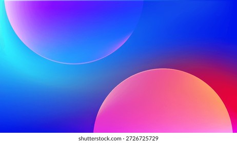 Fundo abstrato de malha de gradiente vermelho azul com elipses agradável para papel de parede ou banner