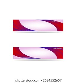 Blue red gradient shape banner design nice for your corporate banner