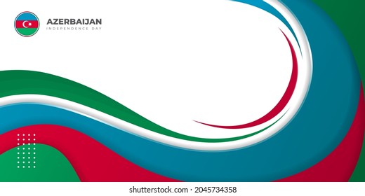 Blue, red, and green abstract design with white background. Azerbaijan Independence day. good template for Azerbaijan Independence day or national day design.