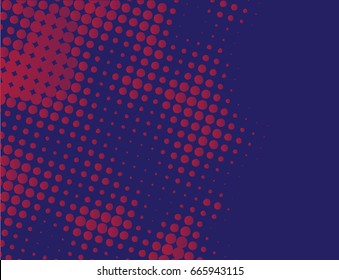 Blue and Red Halftone